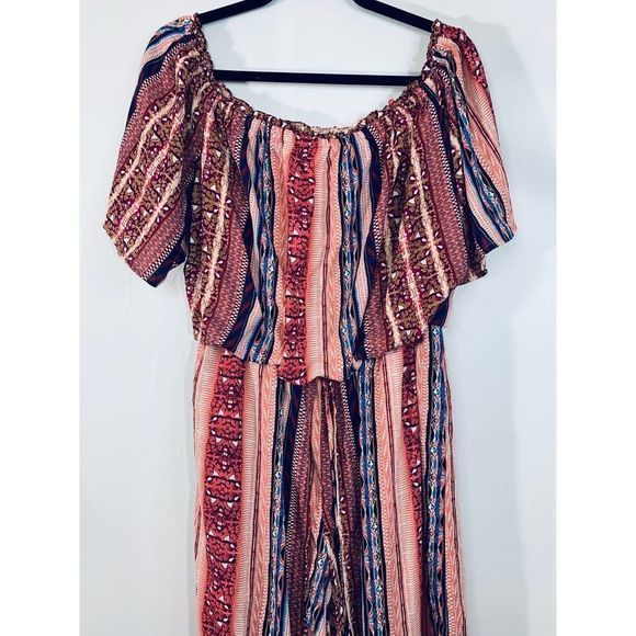 City Triangle Women Pink & Blue Romper Skirt Large - Picture 3 of 5